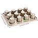 Ezeso 12 Cup Cannele Mold - Canneles de Bordeaux Mold - Non Stick Carbon Steel Canneles Baking Pan Cannele Mould