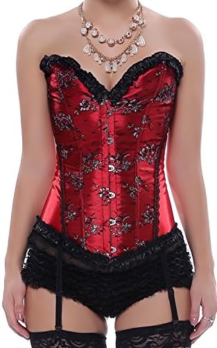 Dawafa Women's Floral Gothic Lolita Corset XX-Large