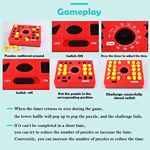 Timed Fun Board Game,Perfection Game with Timer and 24 Shape Pattern