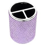 Purple Crystal Desk Pen Holder