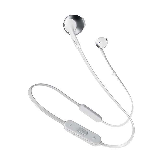 JBL Tune205BT Bluetooth Kopfhörer in Silber – Wireless Headphones mit 3-Tasten-Fernbedienung & Mikrofon – Ohrhörer für bis zu