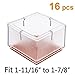 LimBridge Chair Leg Wood Floor Protectors, Chair Feet Glides Furniture Carpet Saver, Silicone Caps with Felt Pads #16, Square Length 1-11/16