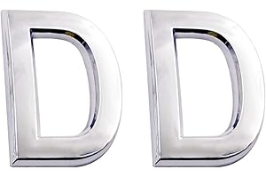 COBATA 2.75 Inch Adhesive House Numbers, Mailbox numbers, Street Door Numbers, Self-stick Address Signs for Apartments, Double Silver Letter D