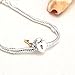 WYBeads Lock and Gold Key Silver Charms European Beads Fit Charms Bracelet Snake Chains