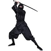 Cosplay.fm Men's Black Ninja Suit Ninja Cosplay Costume for Adult Halloween