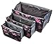 Purse Organizer,Insert Handbag Organizer Bag in Bag (13 Pockets 15 Colors 3 Size) (S, Black Red Flower)