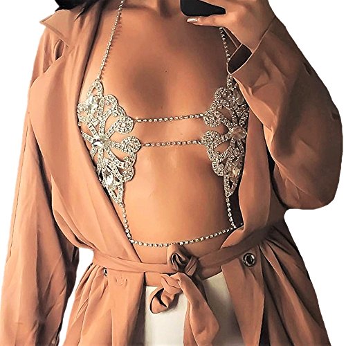 JeVenis LuxuryÂ HarnessÂ BikiniÂ RhinestoneÂ Bralette BodyÂ ChainsÂ Belly Chain Jewelry (New Style - 3)