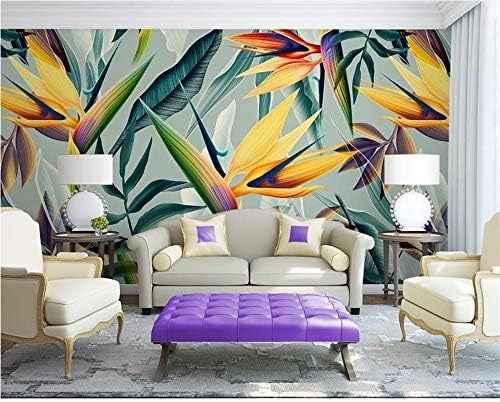 WALXMBZ Wallpaper 3D Wallpaper Custom Photo Mural Living Room Gorgeous Paradise Bird Painting Sofa TV Background Non Woven Wallpaper for Wall 3D (L95*W320CM)