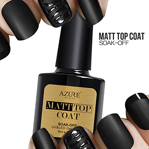 Azure Beauty Matte Top Coat for Gel Nail Polish Matte Finish No Wipe Azure Beauty Matte Top Coat for Gel Nail Polish Matte Finish No Wipe