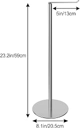 niffgaff Freestanding Stainless Steel Toilet Roll Holder with Heavy Base view 6