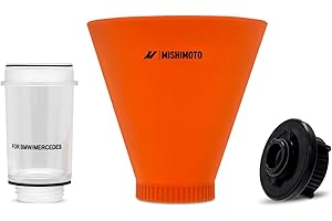 Mishimoto Screw-On Oil Funnel Set, Compatible with BMW & Mercedes, Spill Proof 3-Piece Kit
