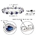 EVER FAITH CZ September Birthstone Elegant Tear Drop Necklace Earrings Bracelet Set Blue Sapphire-Color