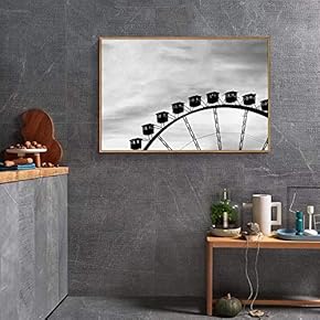 Floating Framed for Living Room Bedroom Black and...