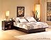 Basic Collection Platform Bed with Moulding - Queen Size - Chocolate - Contemporary Design - by South Shore
