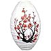 Just Artifacts 18-Inch x 11-Inch Cherry Blossom Oval Japanese/Chinese Paper Lanterns (Set of 3, Red Sakura Tree)