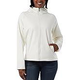 32 Degrees Heat Women's Fleeced Line Hooded Full Zip Softshell Jacket (US, Alpha, Large, Regular, Regular, Cream)