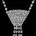Crystal Tassels Rhinestone Necktie Necklace Wedding Bridal Jewelry Prom