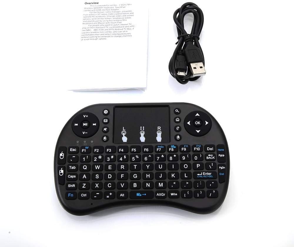 Black Nana Sun Mini I8 2 4ghz Air Mouse Wireless Portable Keyboard With Touchpad For Laptop Pc Tablets Windows Keyboard Mouse Combos Electronics