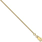 The Black Bow 1mm, 14k Yellow Gold, Solid Spiga Chain Bracelet