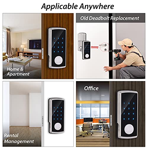 Smart Locks for Front Door, Keypad Deadbolt Keyless Entry Door Locks with Keypads Keyless Door Lock for Home Apartment… - Image 3