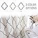 jinchan Grey Moroccan Print Curtains for Bedroom- Quatrefoil Flax Linen Blend Textured Geometry Lattice Grommet Window Treatment Set for Living Room - 50