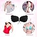 [NEW VERSION FBA] Adhesive Bra, Push Up Strapless Bra with Drawstring Reusable Invisible Silicone Backless Bras for Women (Cup D, Black 1)