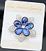 Danbihuabi 18k Gold Plated Glass Crystal Rhinestone Snowflake Flower Brooch(r...