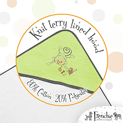 Frenchie Mini Couture, Hooded Bath Towels for Babies, 80 Cotton/20