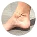 Befettly Womens girls Adjustable Double Layer Handmade Dainty Anklet 14K Gold Fill Boho Beach Foot Chain-2-One Bead