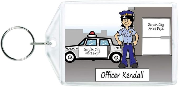 Amazon Com Personalized Ntt Police Female Key Chain Luggage Backpack Tag Gift Police Officer Peace Officer Constable Clothing