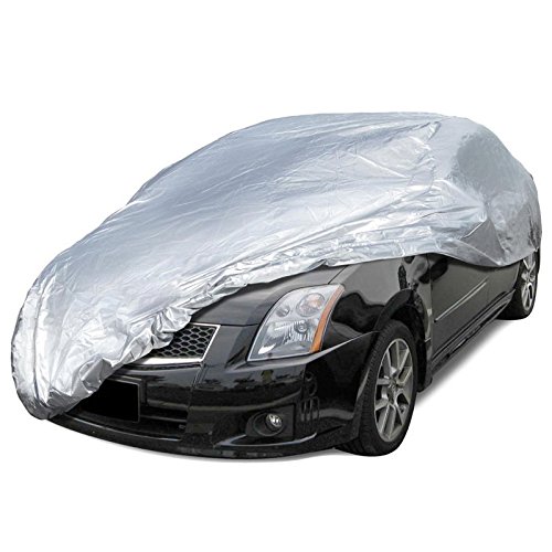 KKmoon Full Car Cover Universal Fit Indoor & Outdoor Sunscreen Heat Protection Dustproof Anti-UV Scratch-Resistant Sedan Universal Suit