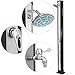 XtremepowerUS Outdoor Solar Heating Shower with Base w/Head and Stand, 7-Feet