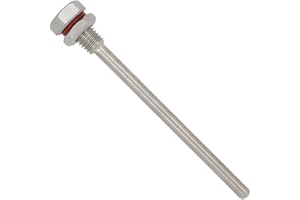 OTOMATICO Thermowell weldless m10x1.5 for thermocouple Homebrew Boiler Stainless Steel 304 Immersion of 30 50 100 150 200 300 400 500 (400mm)