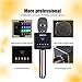 Portable Wireless Karaoke Microphone with LED Light, Mini Handheld Cellphone Karaoke Player Built-in Bluetooth Speaker, H8 Karaoke MIC Machine for Home KTV By IMMOSO (Black)