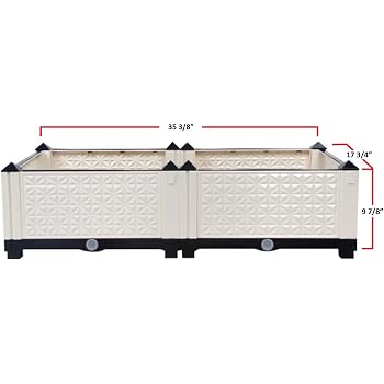 planter garden bed raised fence coated powder gardening box greenes outdoor metal amazon vegetable drainer resistant safe indoor weather plastic