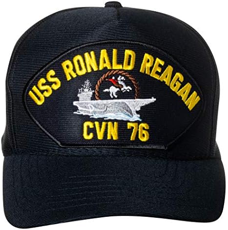 Ronald Reagan USS CVN 76 Commissioning Baseball Cap with Gold Leaf