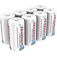 Tenergy Premium Rechargeable C Batteries, High Capacity 5000mAh NiMH C Size Battery, C Cell Battery, 8-Pack