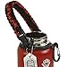 Gearproz Handle for Hydro Flask, Nalgene, Takeya - America's No. 1 Paracord Water Bottle Carrier with Safety Ring - Fits Wide Mouth 12 oz to 64 oz Flasks (Red & Black)