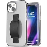 ENCASED Finger Loop Case, Designed for iPhone 15 Plus (2023) Hand Strap Grip Cover with Soft-Touch Silicone Phone Holder (Crystal Clear)