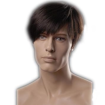 Mee Hipster Short Synthetic Hair Wig For Men Size 8 Dark Brown