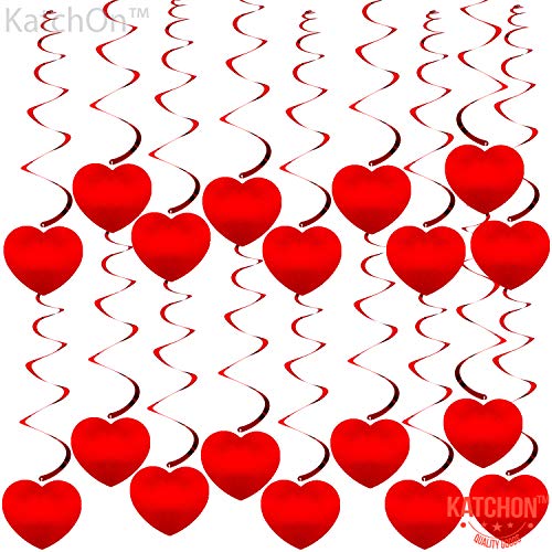 Katchon Hanging Heart Swirls Decorations Valentines Day Import