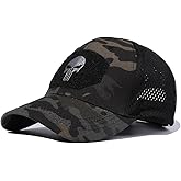 RUINUO Skull Mesh Baseball Cap Trucker Hat Tactical Operator Caps Outdoor Breath Sun Hats