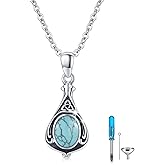 Urn Necklace for Ashes Cremation Jewelry 925 Sterling Silver Ashes Pendant Necklace Memorial Jewelry Gifts for Women Men Girls Boys