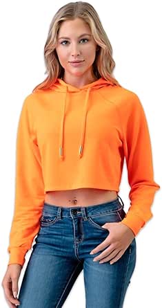 neon yellow crop hoodie