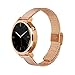 Fitian 16mm Mesh Stainless Steel Metal Watch Band Wristband Strap Watchband for Moto 360 2nd Generation ( Woman, 42mm) Smart Watch and Other Watches with 16mm Band Width (Rose Gold)