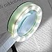 30X Magnifying Glass with 12 LED Lights, Extra Large Handheld Illuminated Magnifier for Seniors Reading, Exploring, Hobbies, Inspection, Macular Degeneration