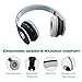 Mokata Headphones Kids Bluetooth 5.4 Wireless Play Time 68H Safe Volume Limit 85/94dB Over-Ear Foldable Headset,Fast Charging,with Aux Cord Built-in Mic for Toddler Child Pad Study Tablet Black