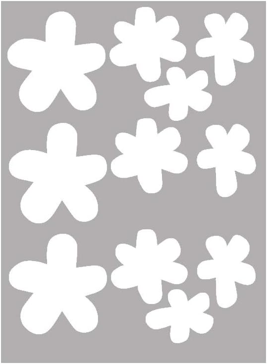 Lichi DIY Small Flower Wall Sticker Decal for Children Nursery Room - White
