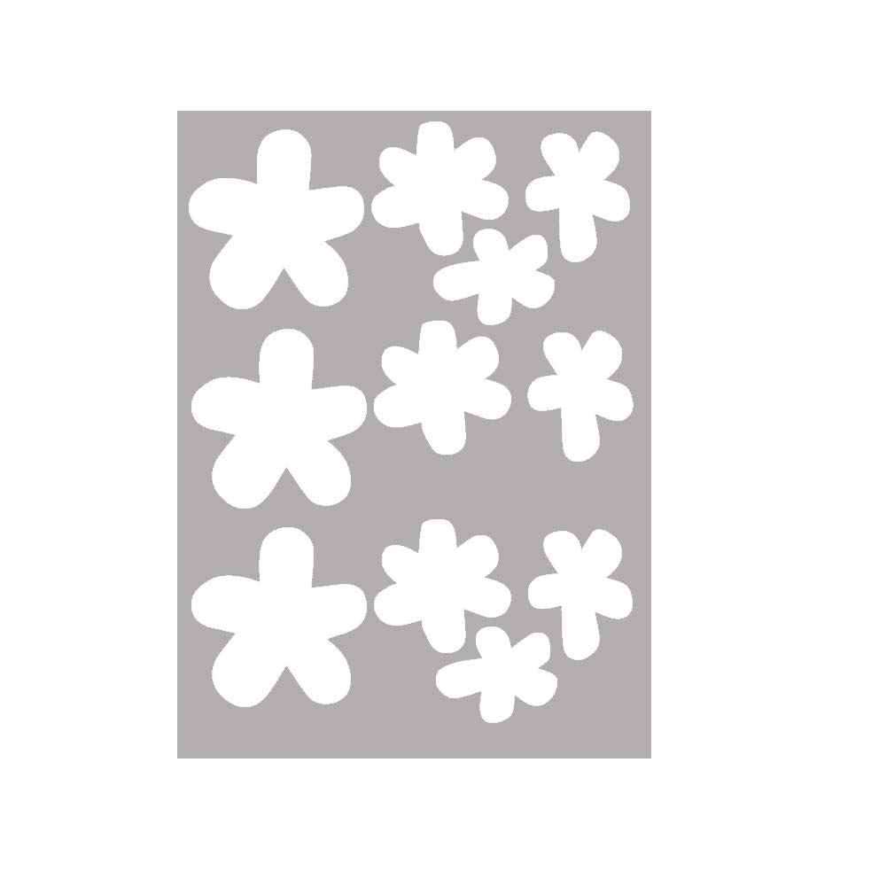 Lichi DIY Small Flower Wall Sticker Decal for Children Nursery Room - White