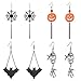 Halloween Dangle Earrings Set - Pack of 4 Pairs Halloween Costume Earring for Women Long Skull Cobweb Spider Pumpkin Bat Tassel Drop Earrings Jewelry Set, Hypoallergenic